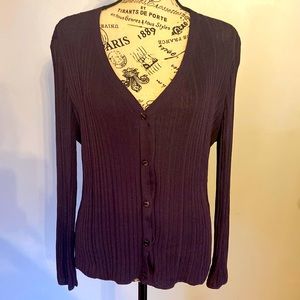 Chanel cardigan eggplant